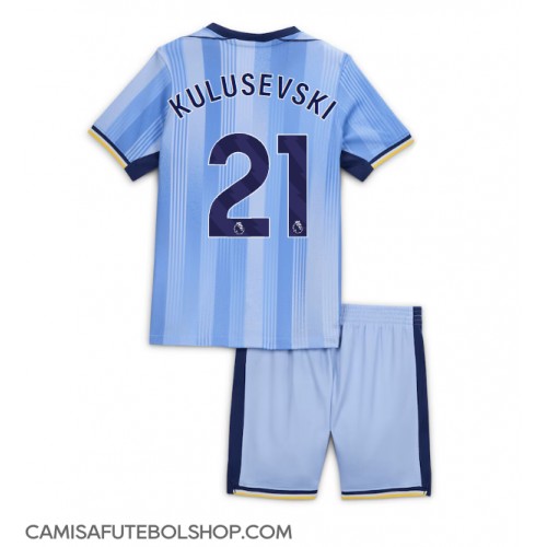 Camisa de time de futebol Tottenham Hotspur Dejan Kulusevski #21 Replicas 2º Equipamento Infantil 2024-25 Manga Curta (+ Calças curtas)